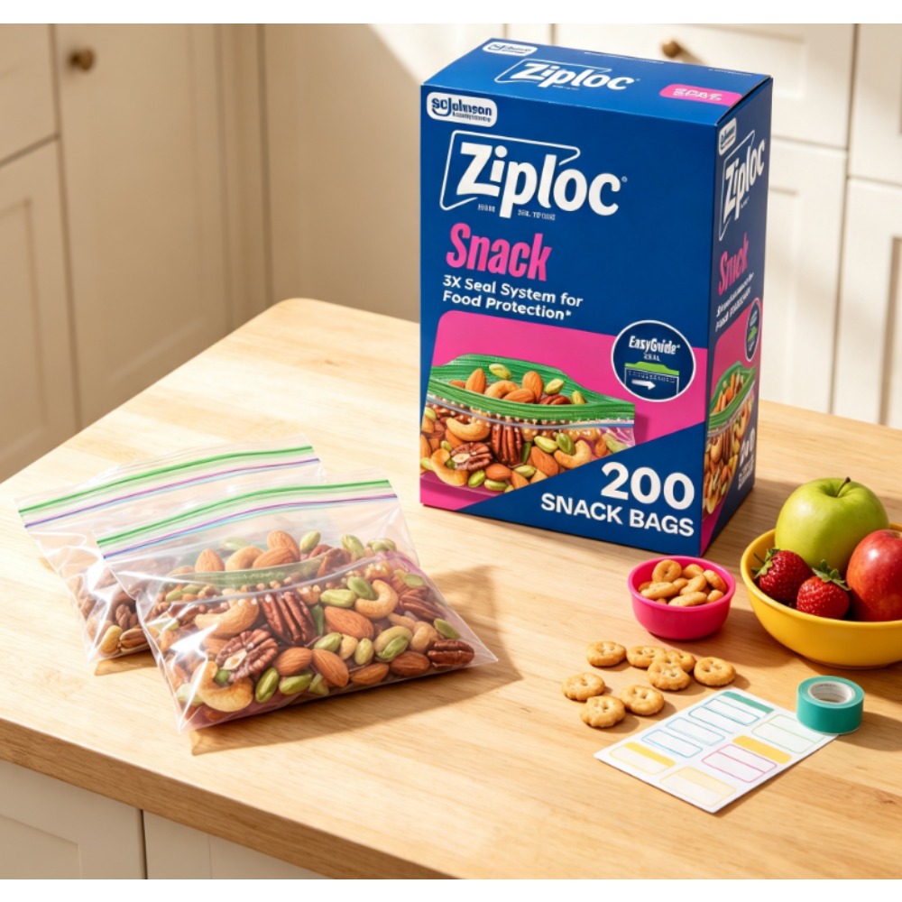 Food Storage Technology - Ziploc® Brand Snack Bags with EasyGuide™