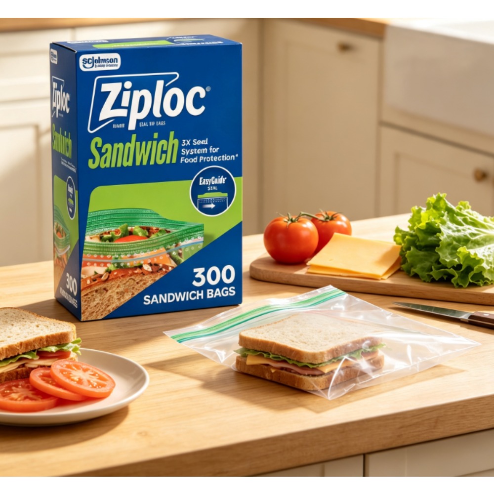 Food Storage Technology - Ziploc® Brand Sandwich Bags with EasyGuide™