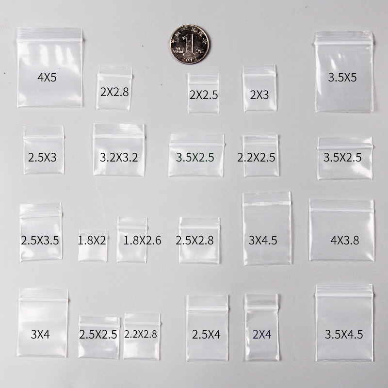 Food Storage Locker - 100pcs Mini Zip Lock Bags Plastic