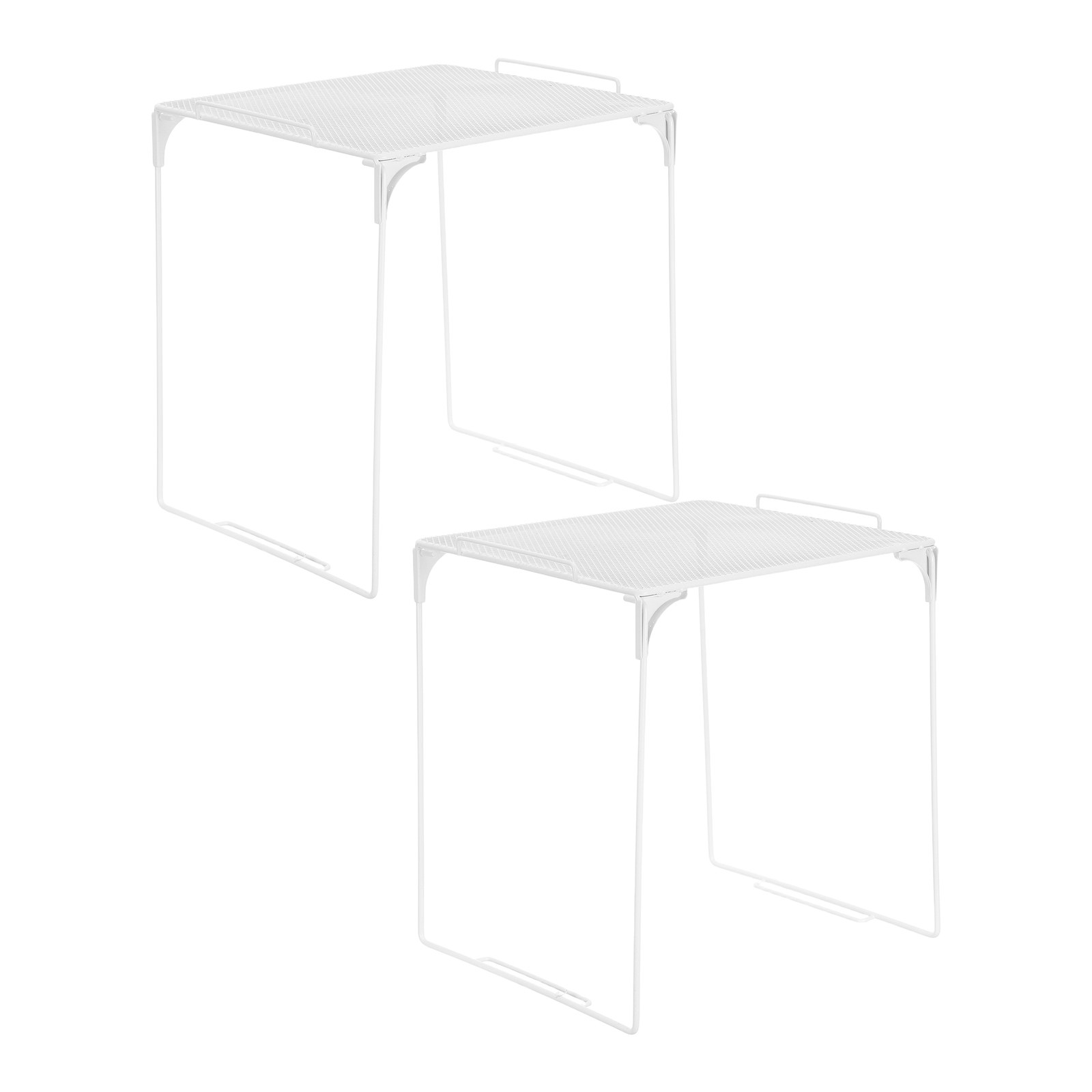 Food Storage Locker - 2Pcs Locker Organizer Stackable Mesh Storage
