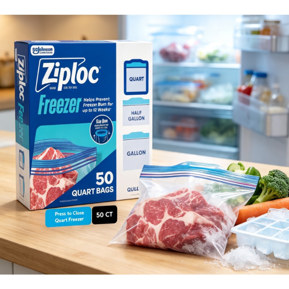 Food Storage Technology - Ziploc Brand Freezer Food Storage Bags,