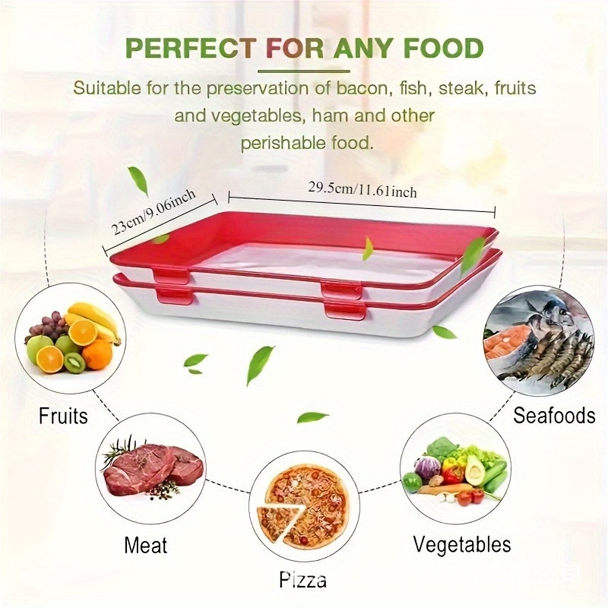 4Pcs Stackable Food Storage Tr - Food Storage Technology recension och pris