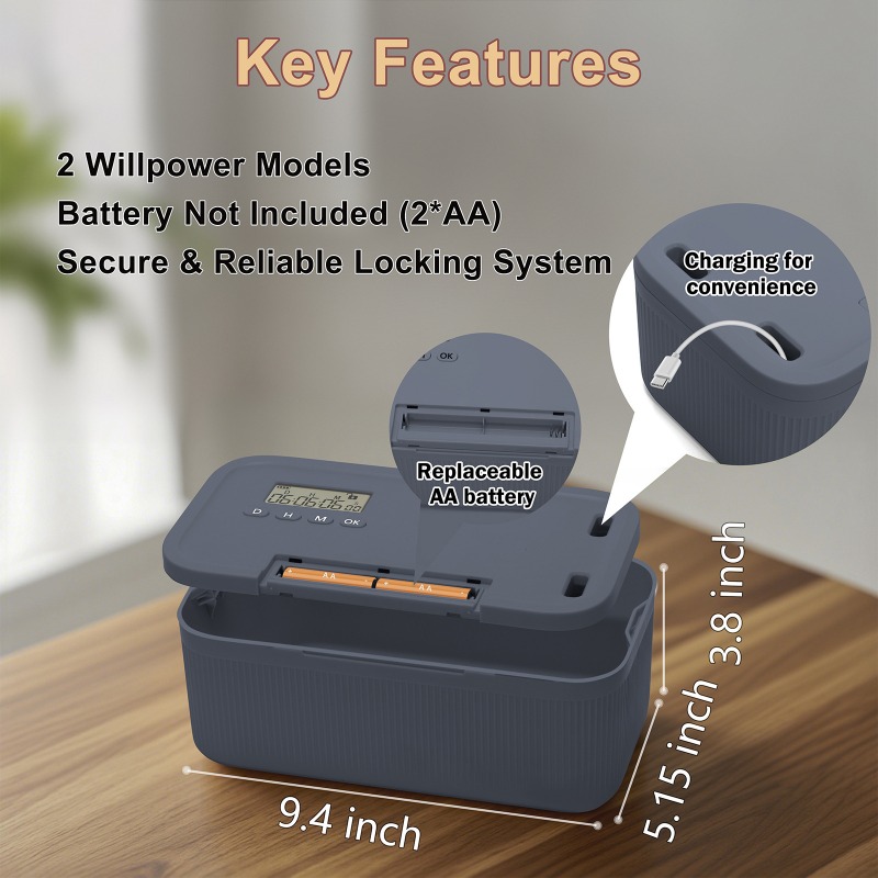 Lock Box with Timer Phone Lock - Food Storage Locker recension och pris