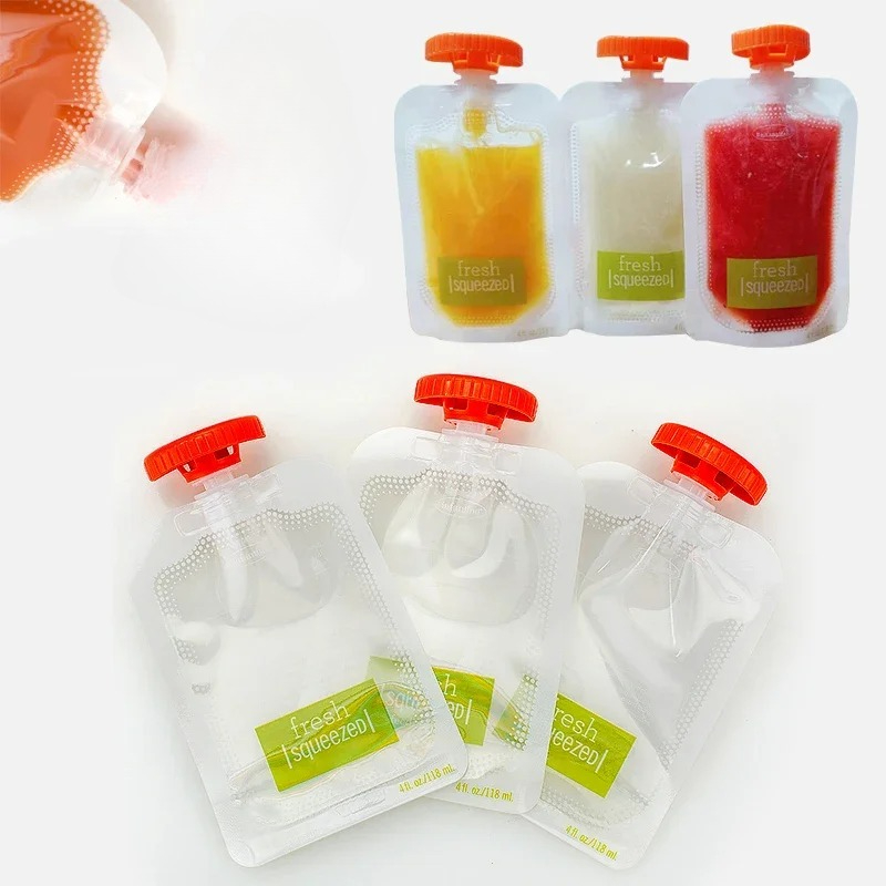 10Pcs Baby Food and Juice Box  - Food Storage Silicone Bags recension och pris