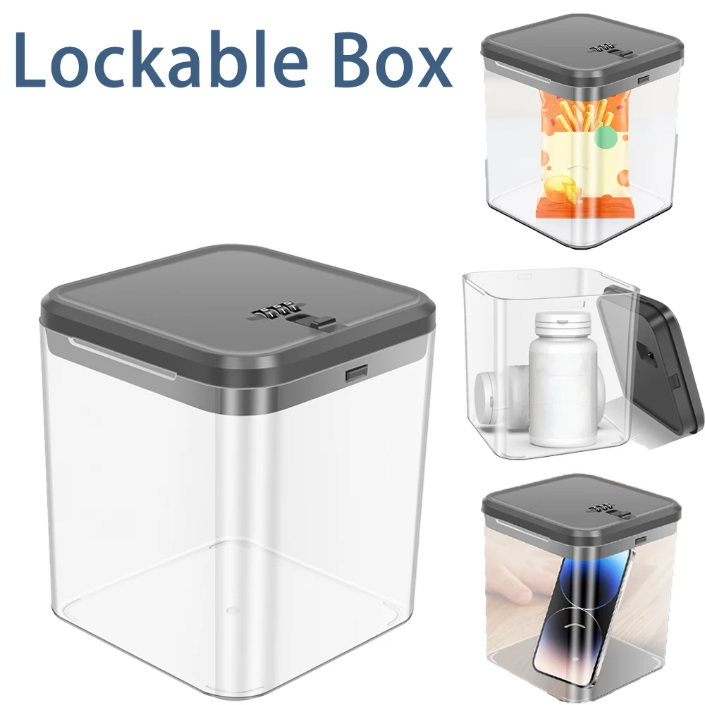 Transparent Lock Box with Pass - Food Storage Locker recension och pris