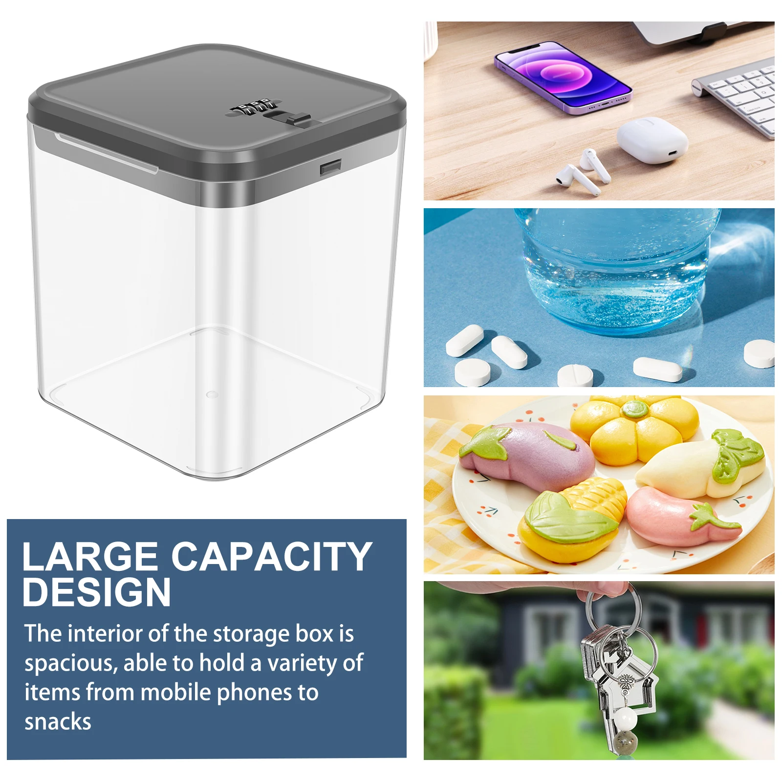 Transparent Lock Box with Pass - Food Storage Locker recension och pris