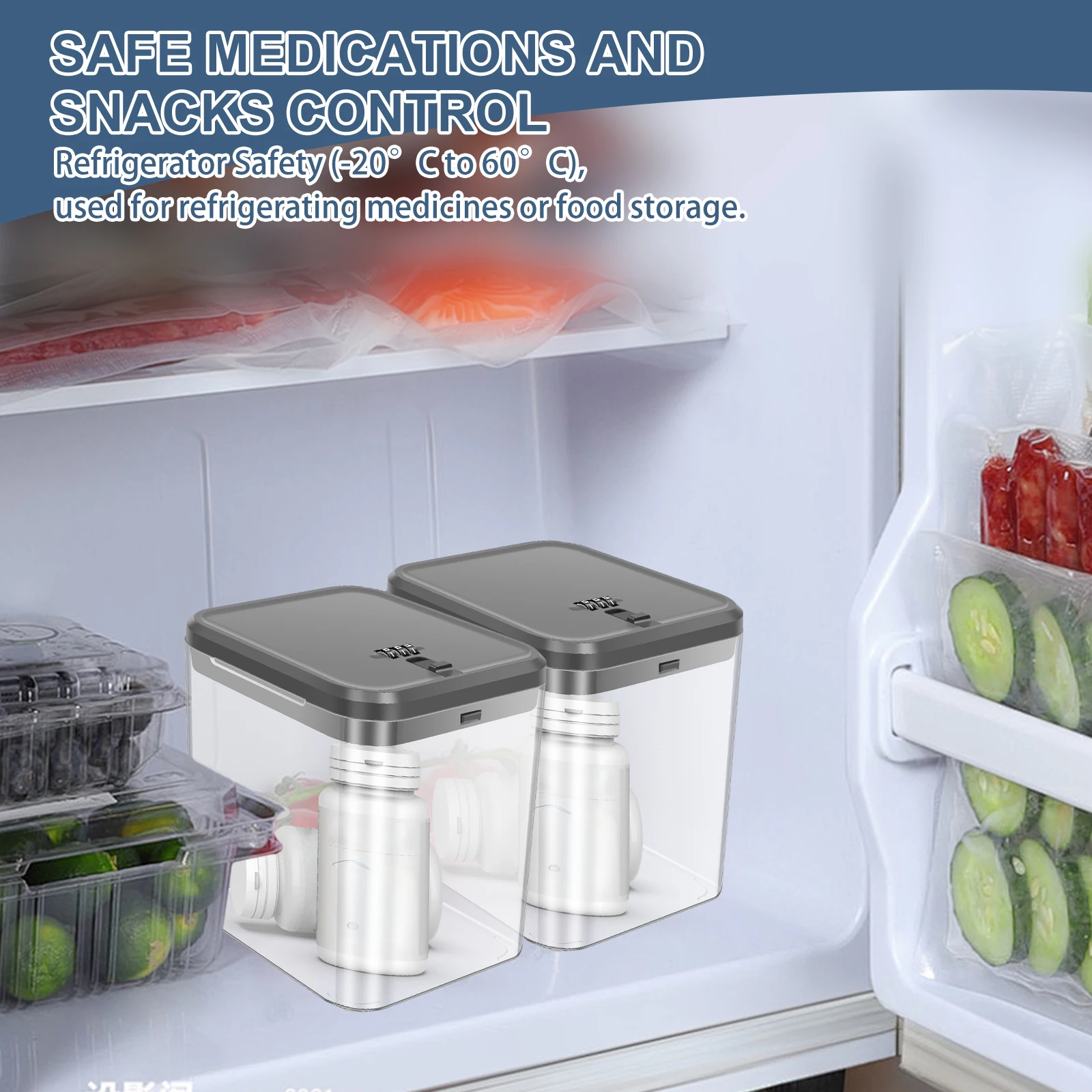 Transparent Lock Box with Pass - Food Storage Locker recension och pris
