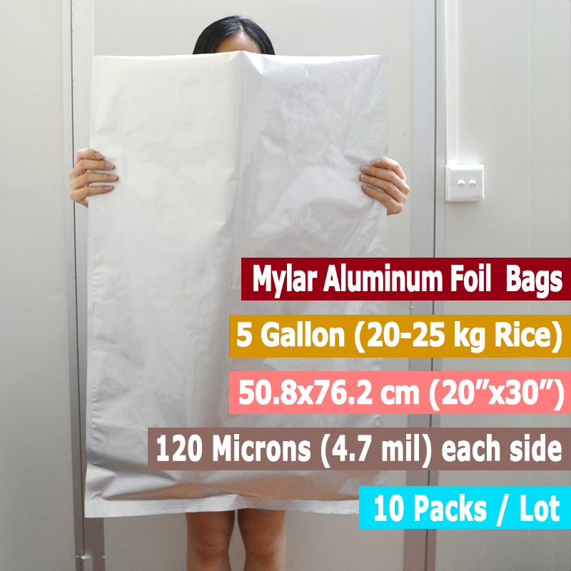 10 Packs 5 Gallons Mylar Bags  - Food Storage Long Term recension och pris