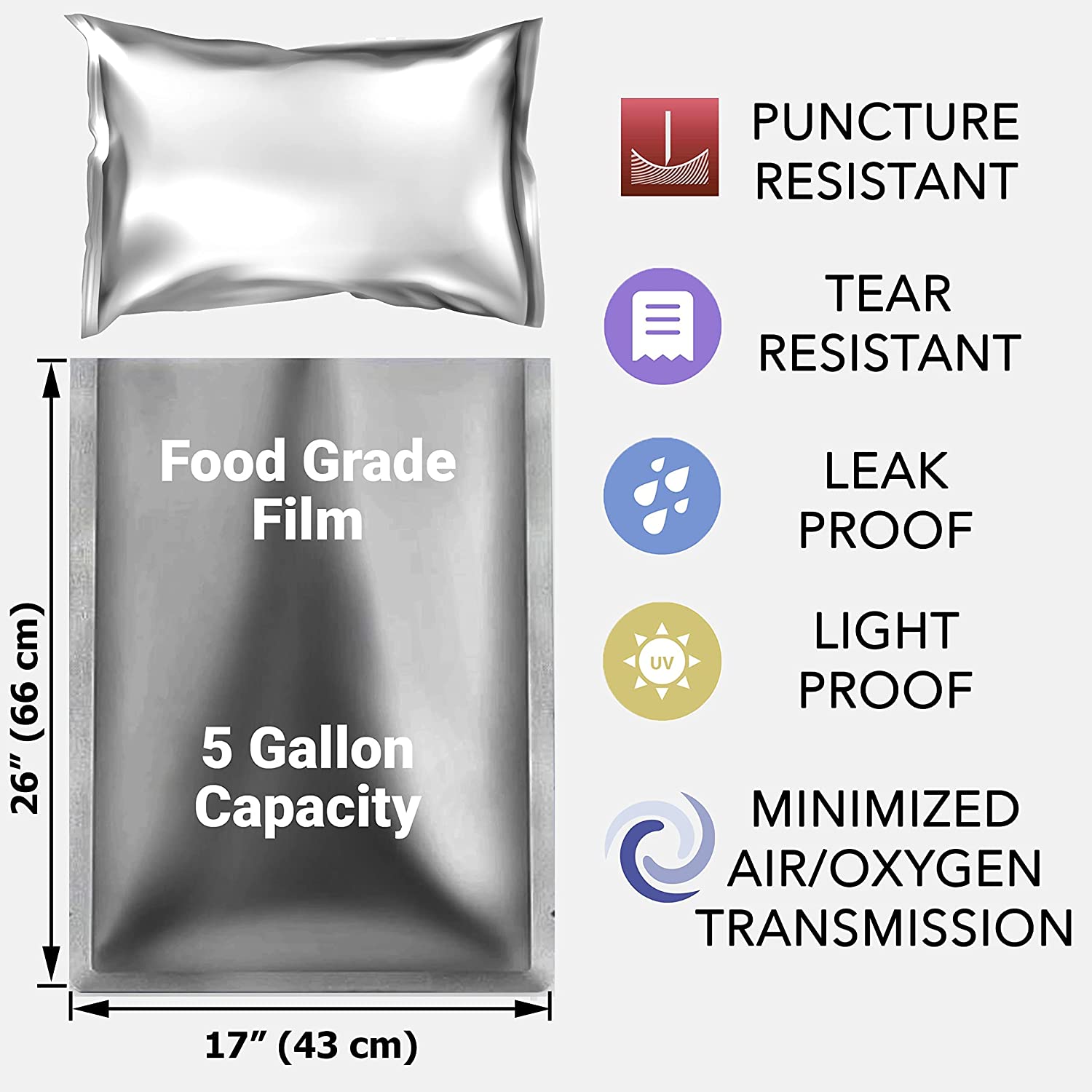 10 Packs 5 Gallons Mylar Bags  - Food Storage Long Term recension och pris