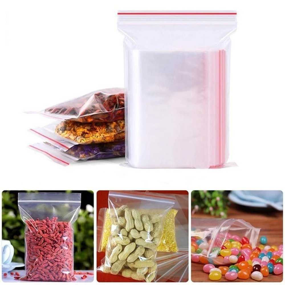 100-1000Pcs Reclosable Transpa - Food Storage Locker recension och pris
